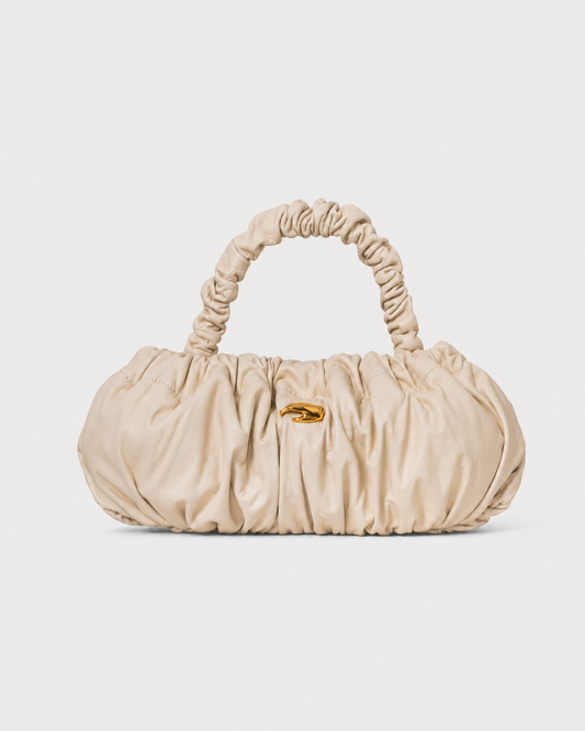 Pierre M Cream Leather Bag