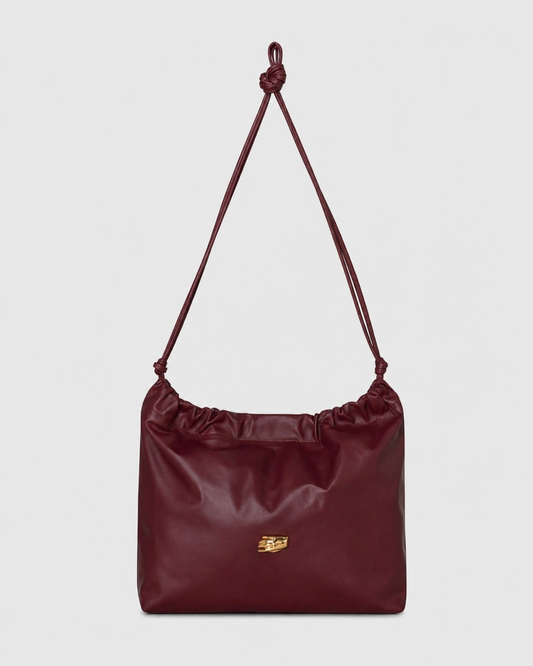Le Sac M Burgundy Leather Bag