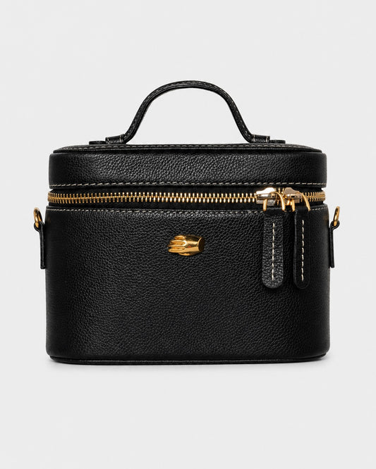 Petite Voyager Black Leather Bag