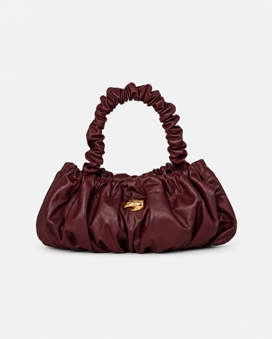 Pierre M Burgundy Leather Bag