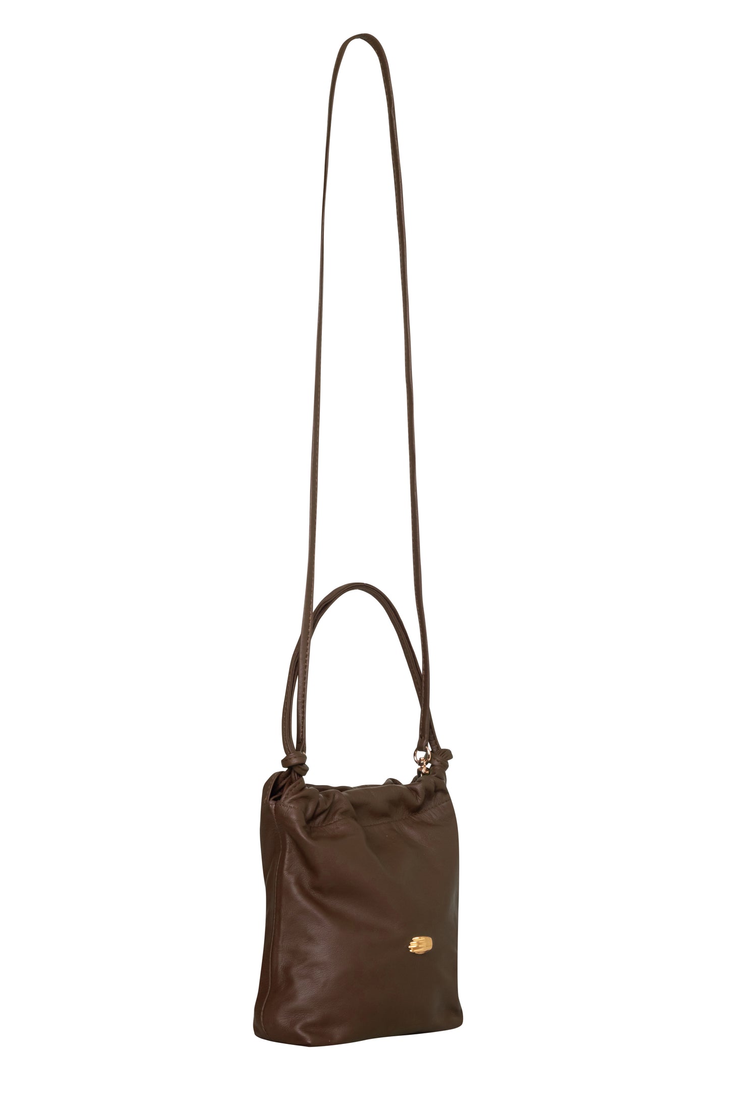Le Sac Petite Chocolate Leather Bag