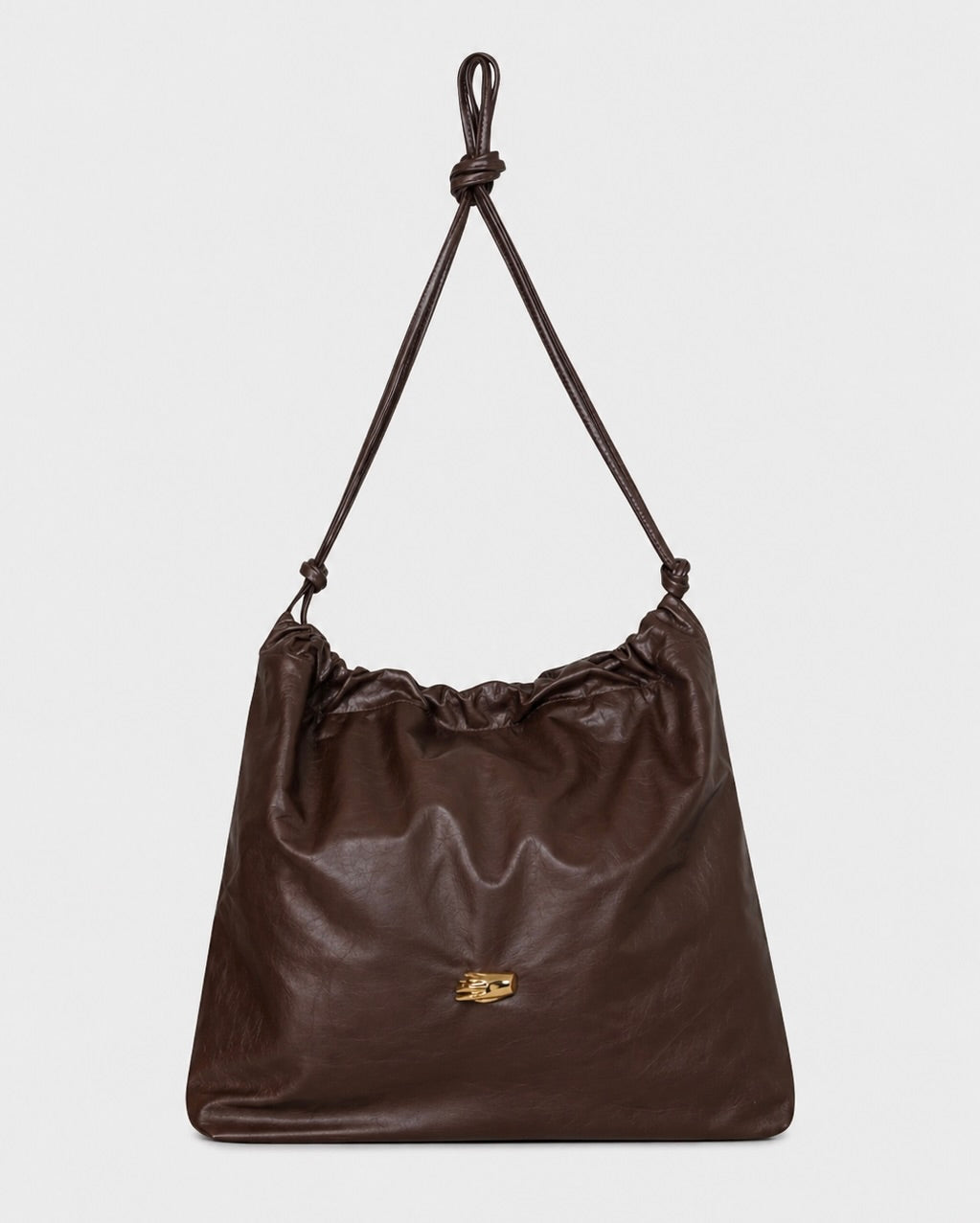 Le Sac G Chocolate Leather Bag