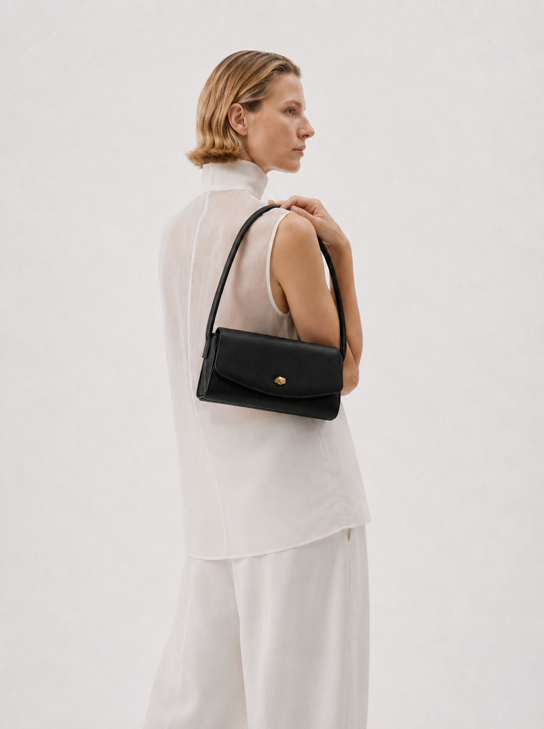 Cannoli S Black Leather Bag