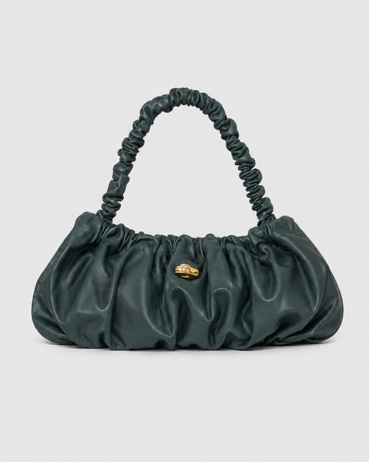 Pierre G Bottle Green Leather Bag