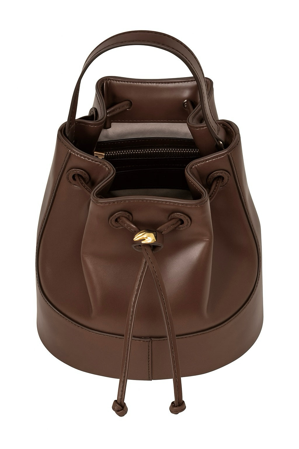 Bucket Chocolate Leather Bag