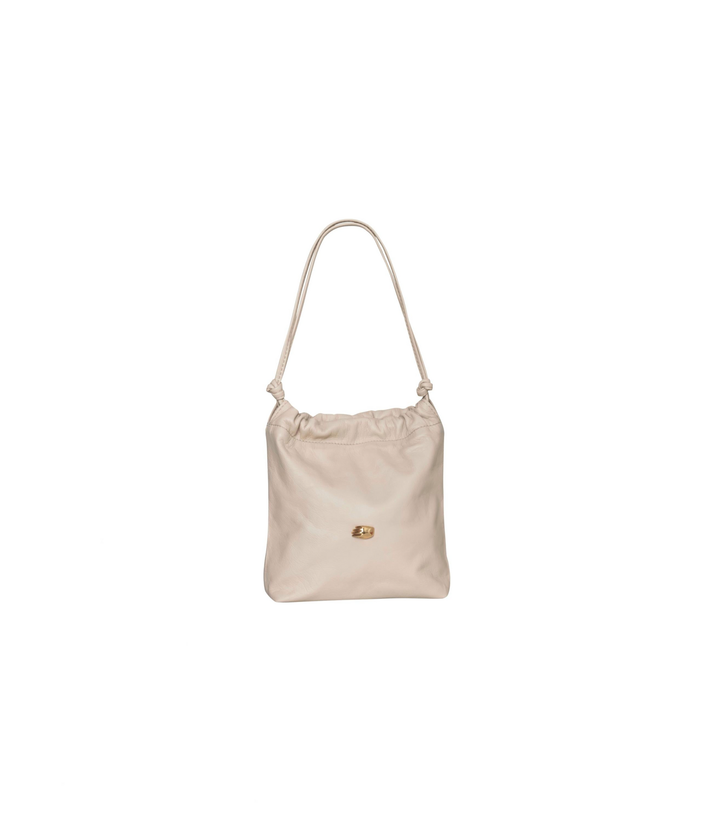 Le Sac Petite Cream Leather Bag