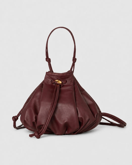 Alpha Burgundy Leather Bag