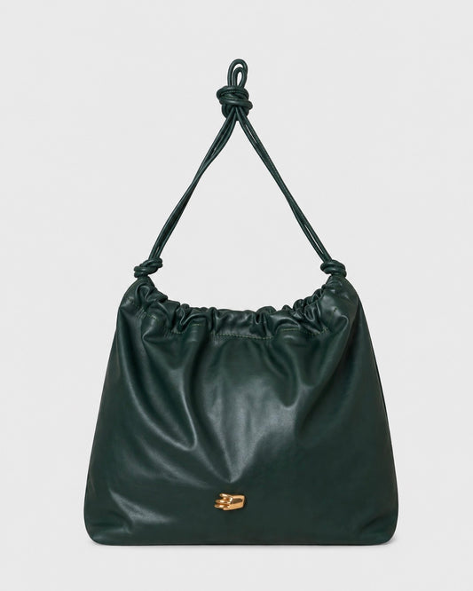 Le Sac G Bottle Green Leather Bag
