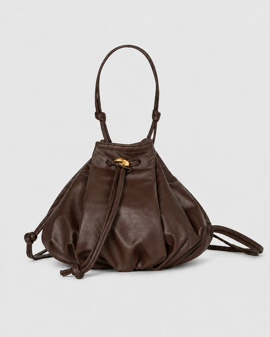 Alpha Chocolate Leather Bag