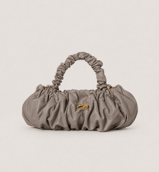 Pierre M Taupe Leather Bag