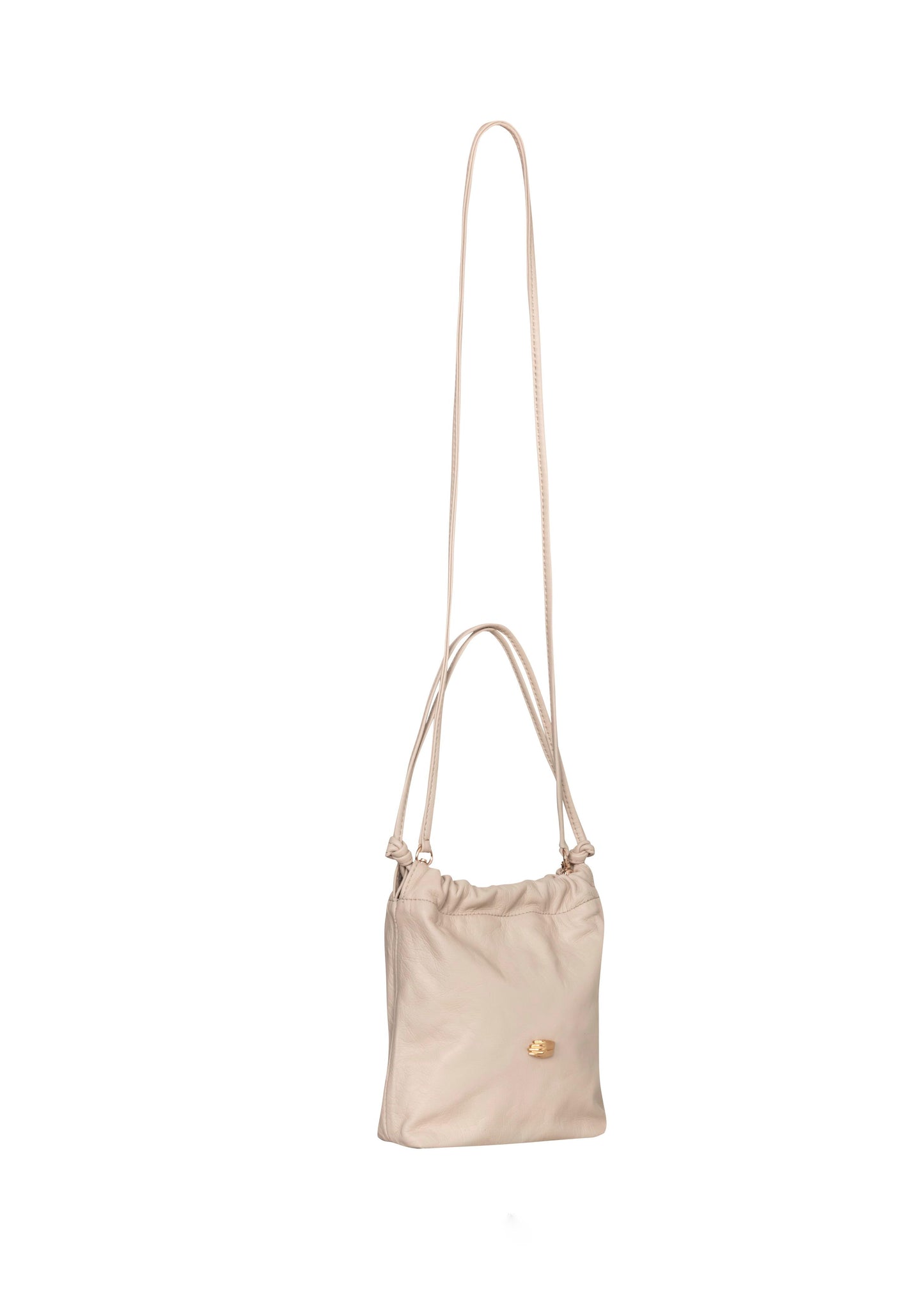 Le Sac Petite Cream Leather Bag