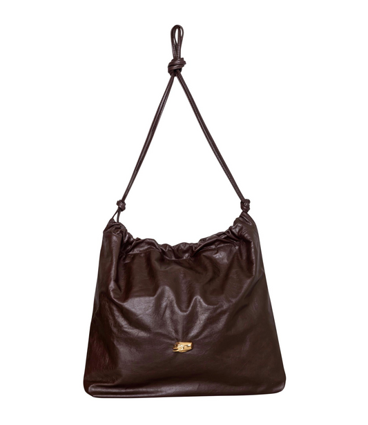 Le Sac G Chocolate Leather Bag