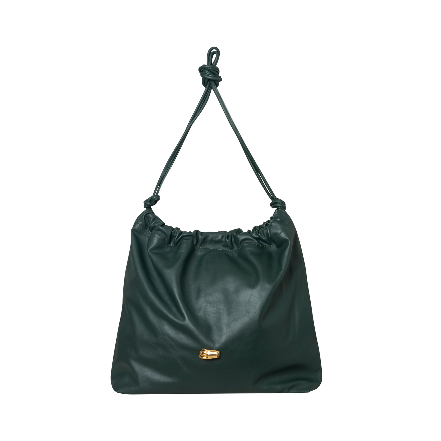 Le Sac G Bottle Green Leather Bag