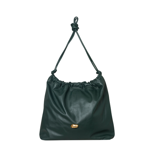 Le Sac G Bottle Green Leather Bag