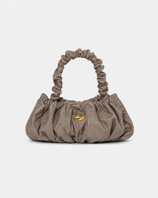 Pierre M Taupe Leather Bag