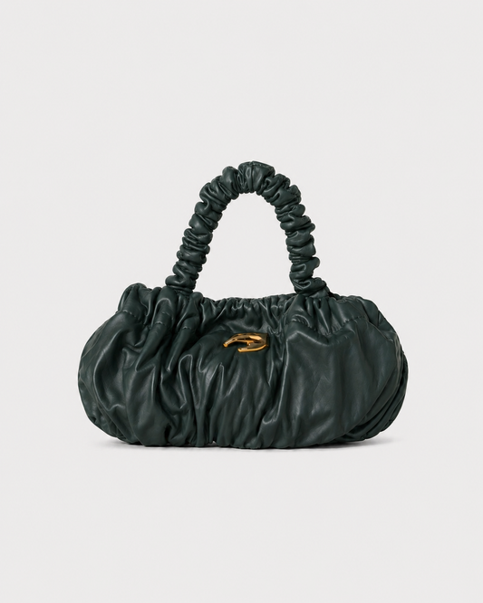 Pierre M Bottle Green Leather Bag