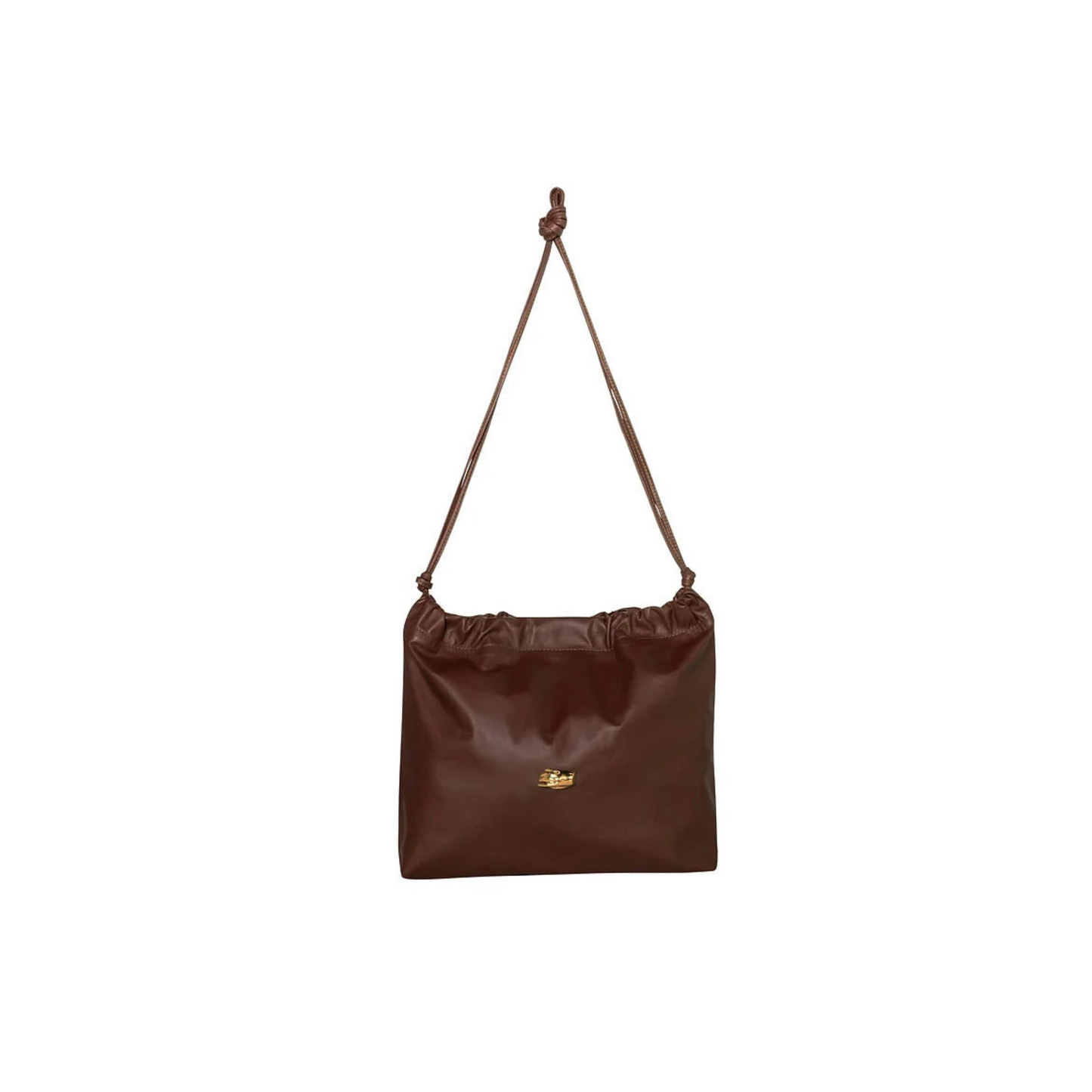 Le Sac M Taupe Leather Bag