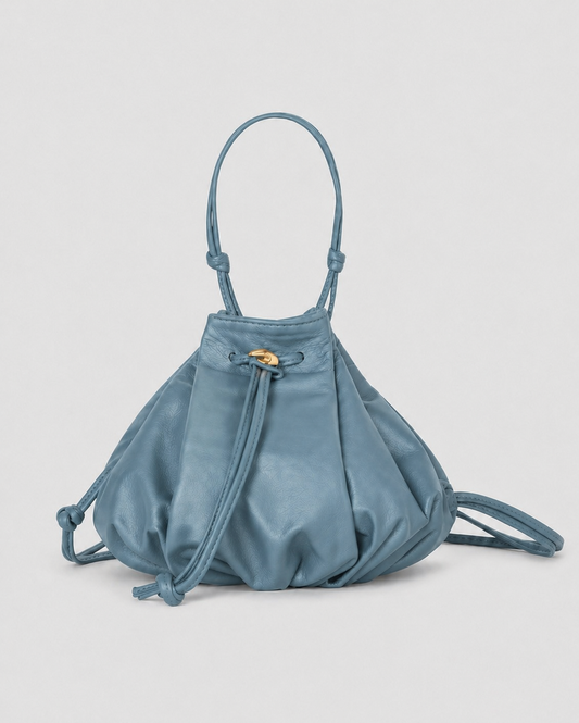Alpha Blue Leather Bag