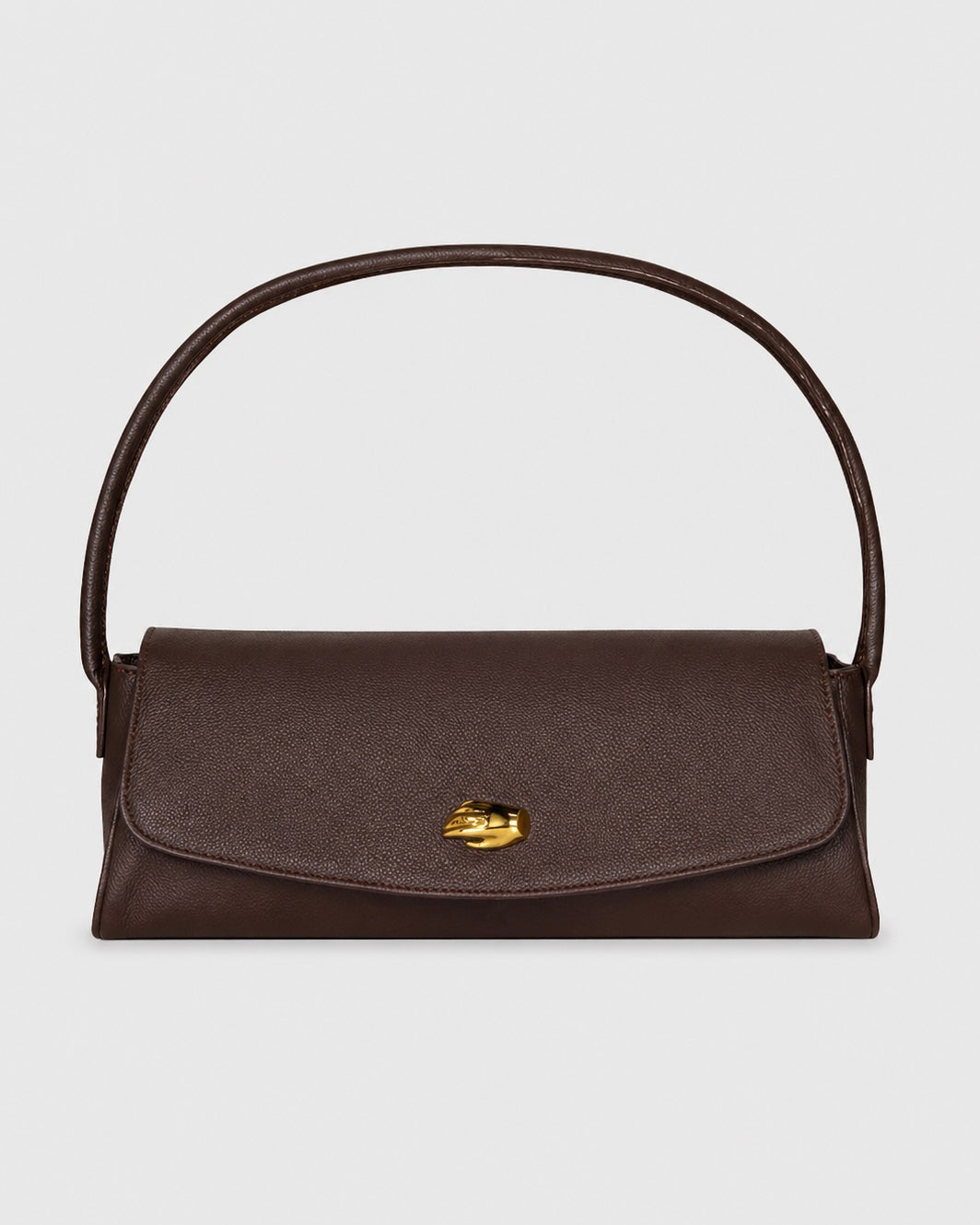 Cannoli M Chocolate Leather Bag