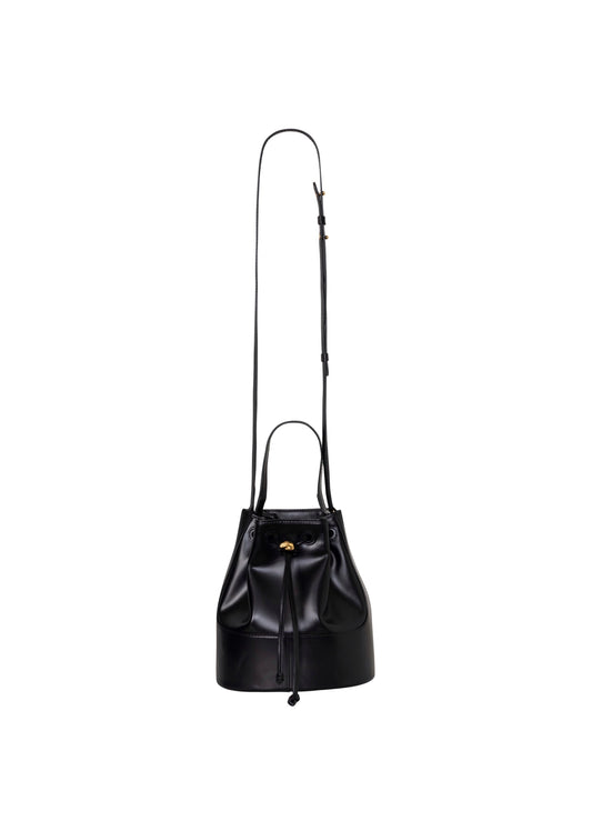 Bucket Black Leather Bag