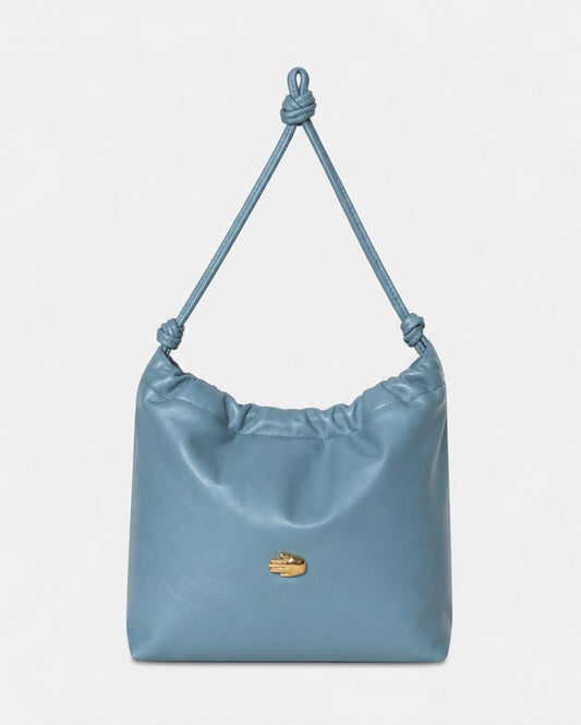 Le Sac M Blue Leather Bag