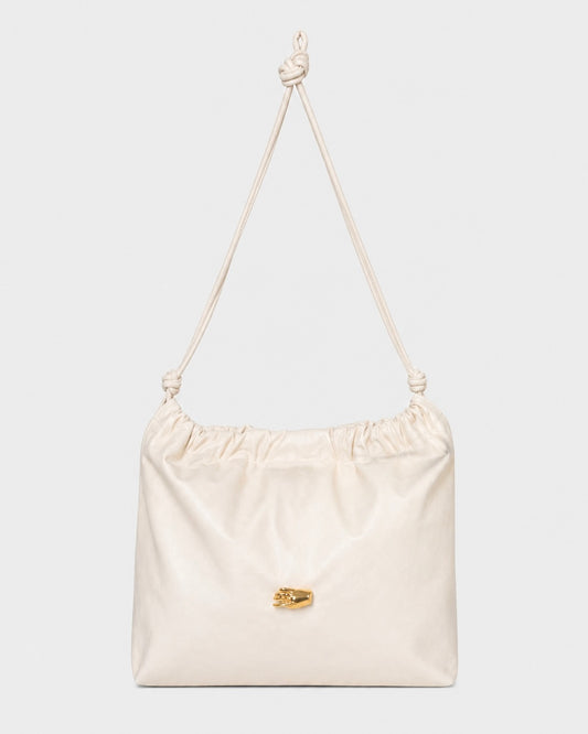 Le Sac M Cream Leather Bag