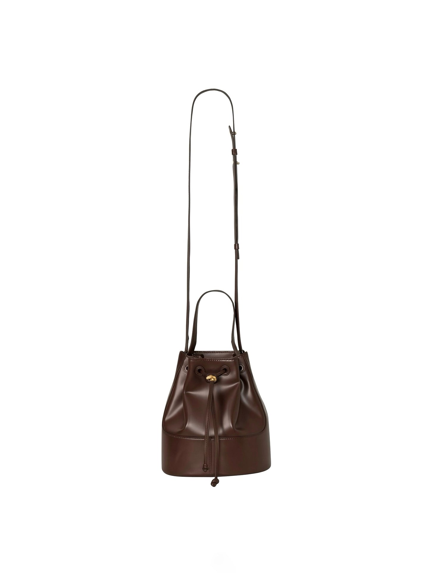 Bucket Chocolate Leather Bag