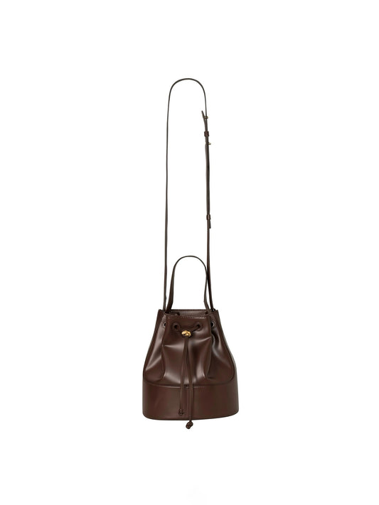 Bucket Chocolate Leather Bag