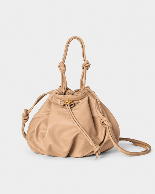 Alpha Beige Leather Bag