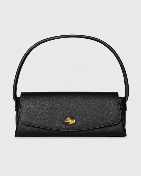 Cannoli M Black Leather Bag
