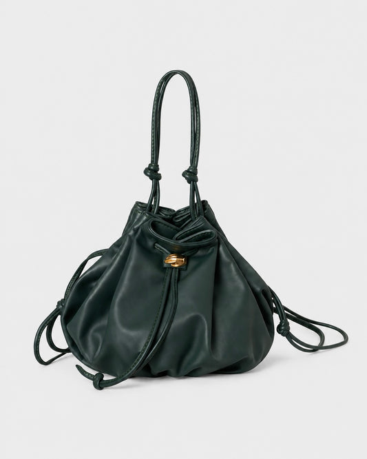 Alpha Bottle Green Leather Bag