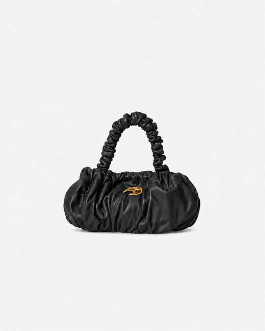 Petite Pierre Black Leather Bag