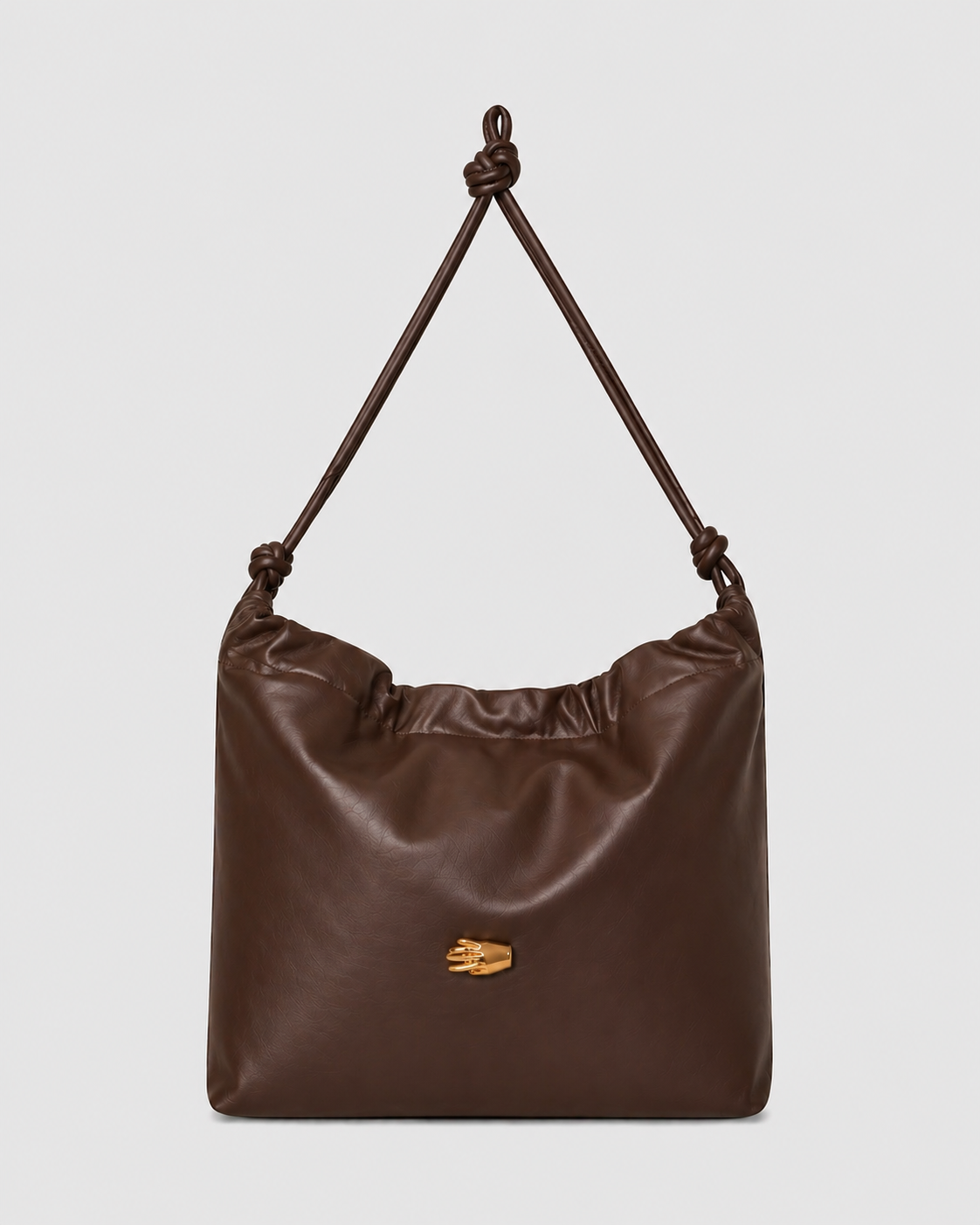 Le Sac M Taupe Leather Bag