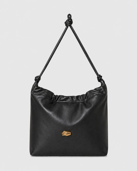 Le Sac M Black Leather Bag