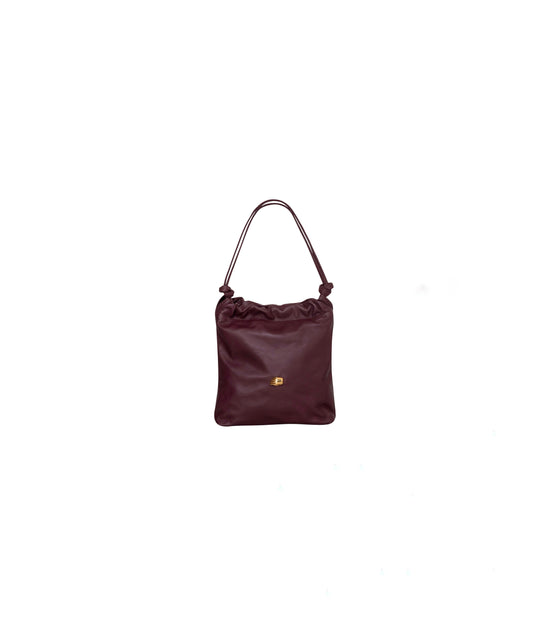 Le Sac Petite Burgundy Leather Bag