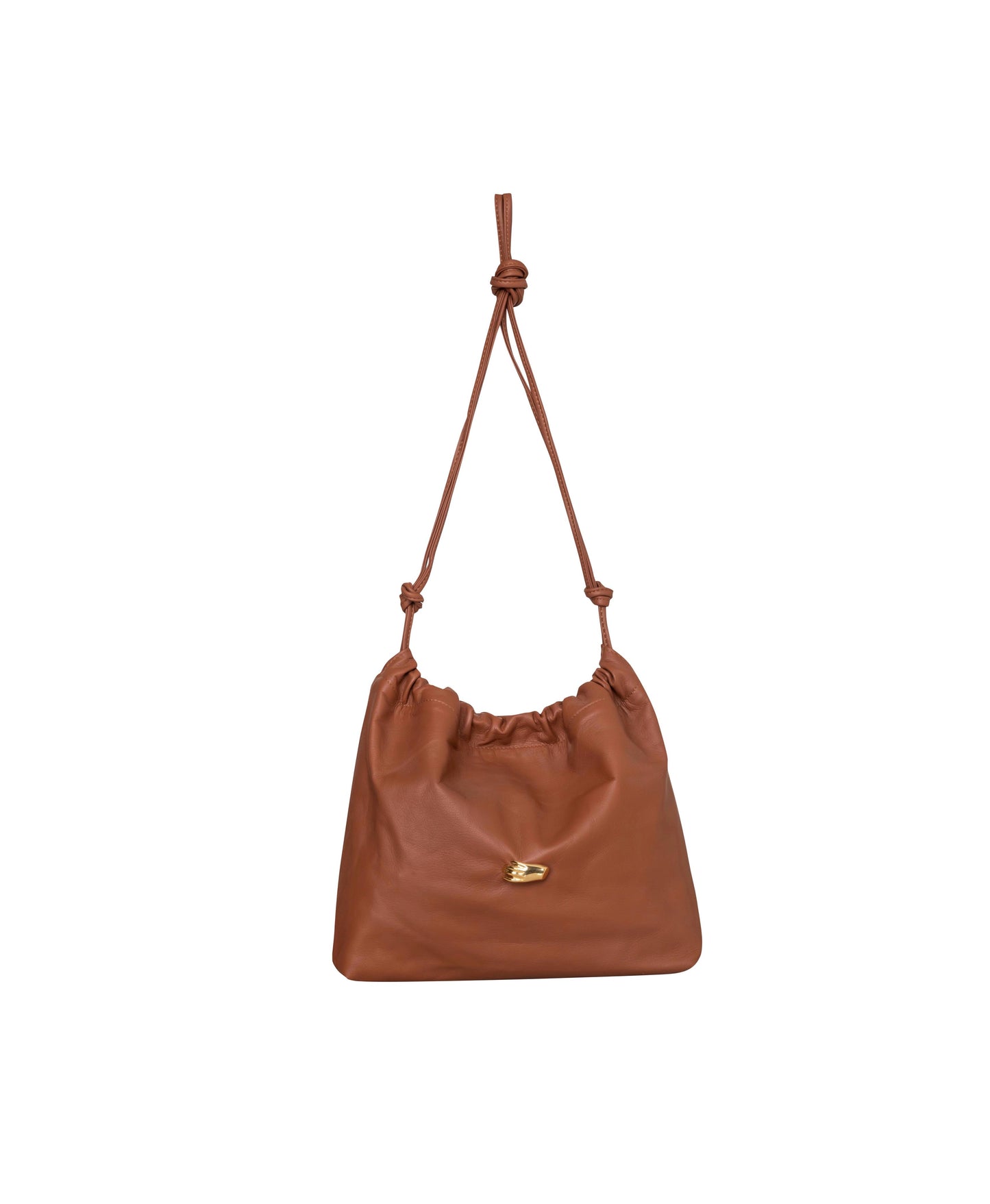 Le Sac M Taupe Leather Bag