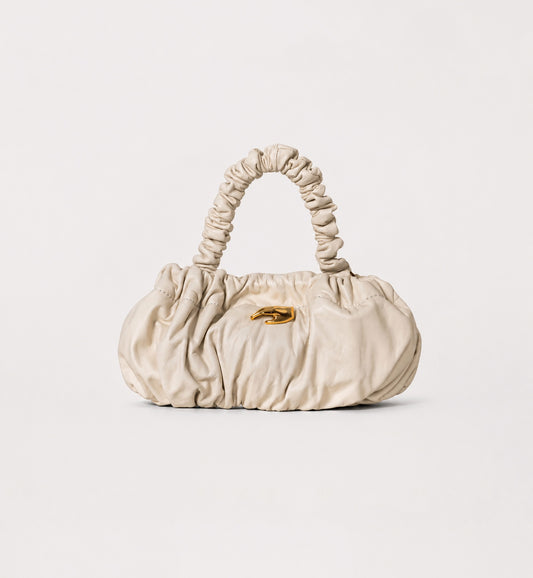 Petite Pierre Cream Leather Bag