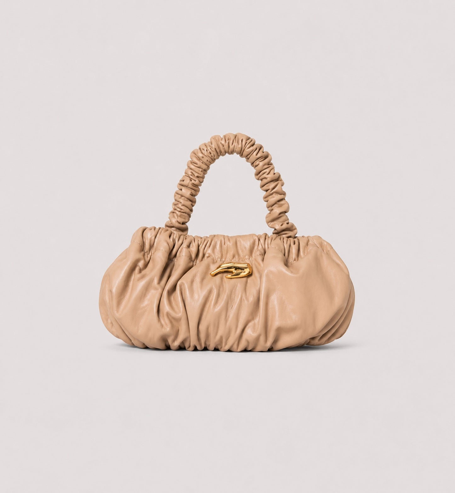 Petite Pierre Beige Leather Bag