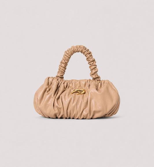 Petite Pierre Beige Leather Bag