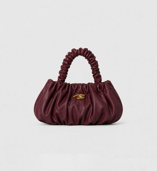 Petite Pierre Burgundy Leather Bag