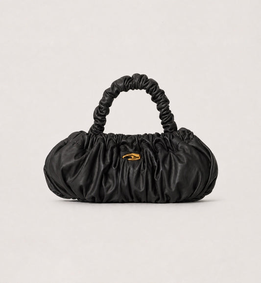 Pierre M Black Leather Bag