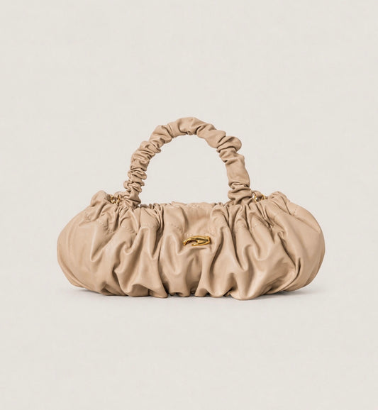 Pierre M Beige Leather Bag