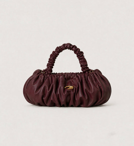 Pierre M Burgundy Leather Bag